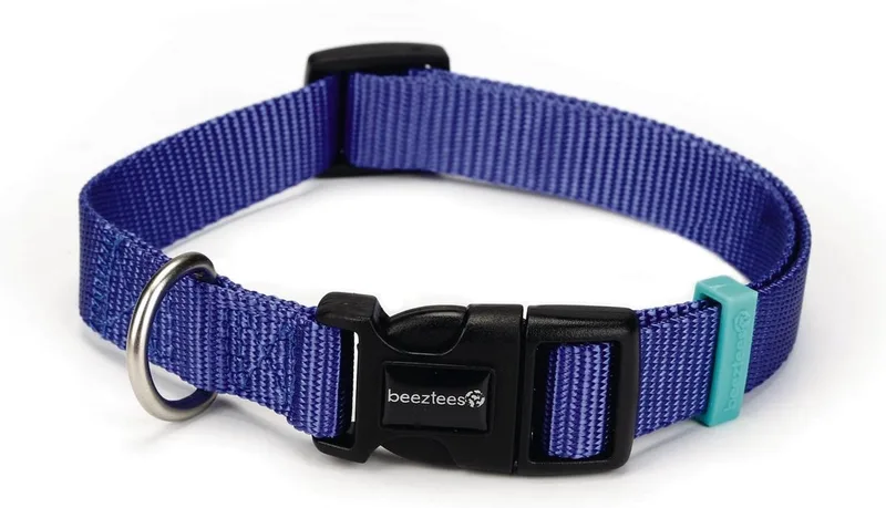BZ NYLON HALSBAND UNI BLW 20-30X10 by Beeztees in Blue – product photo