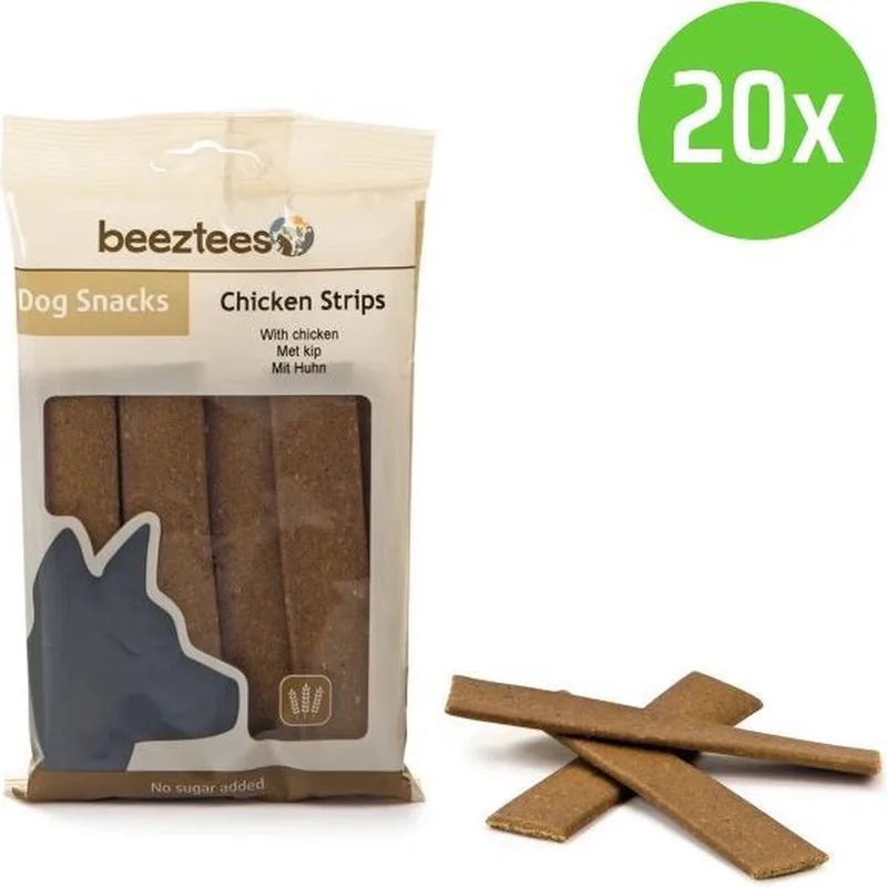 Chicken Strips 150 gram - hondensnack - 20 verpakkingen by Beeztees – product photo