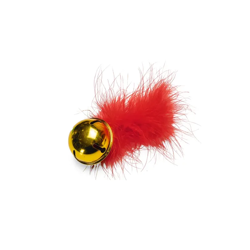 Christmas Bell Red Feather Katten Speelgoed de Beeztees – photo produit