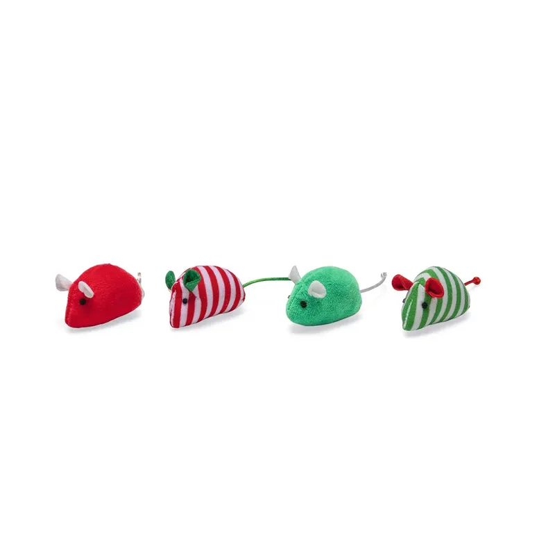 Christmas Mice Katten Speelgoed 4 Stukken von Beeztees – Produktfoto
