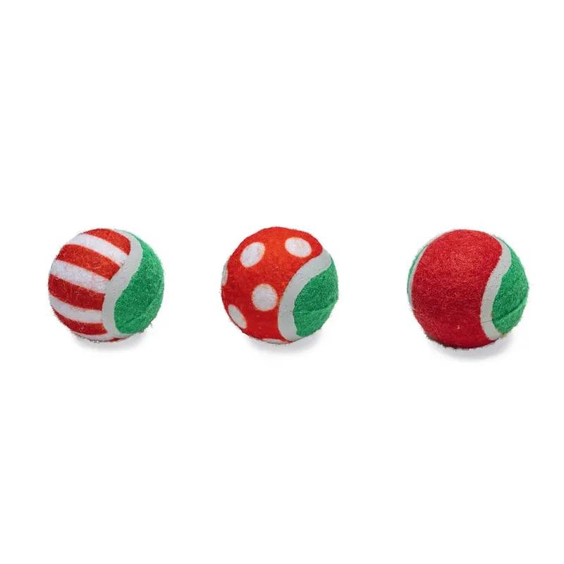 Christmas Tennis Ball Katten Speelgoed 3 Stukken by Beeztees – product photo