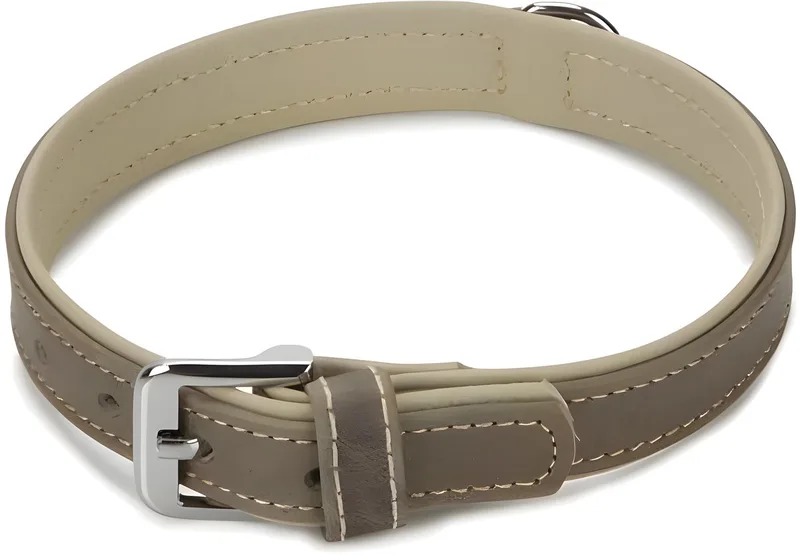 Comfort - Leren hondenhalsband - 45 cm x 22 mm by Beeztees in Grey – product photo
