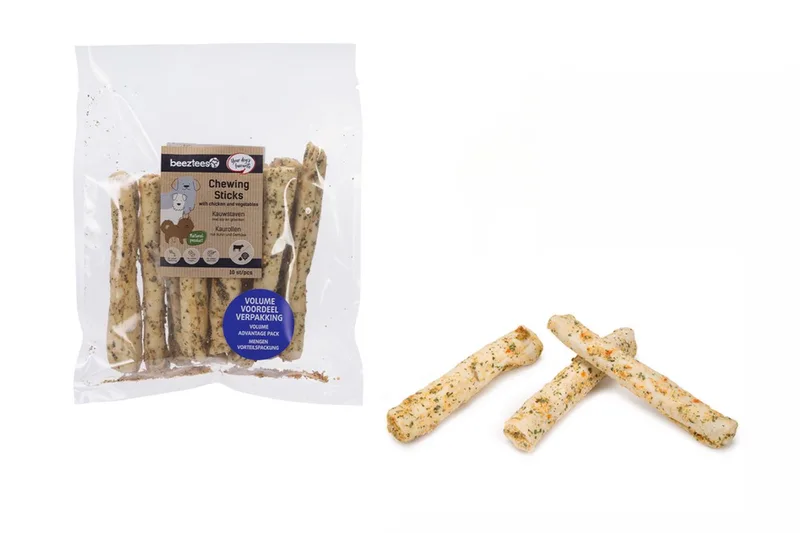 Culinair Kauwstaafjes - Hondensnack - Kip en Groente - Voordeel - 10 stuks - 15/18 gram by Beeztees – product photo