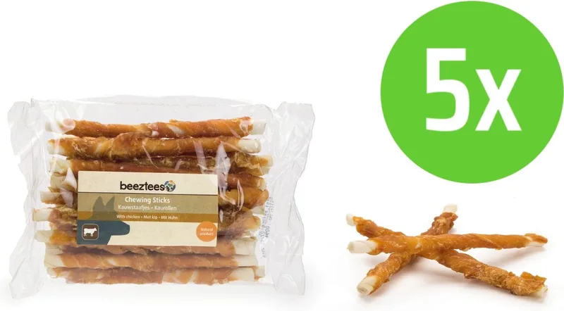 Culinair Kauwstaafjes Kip 20 stuks - hondensnack - 5 verpakkingen de Beeztees – photo produit