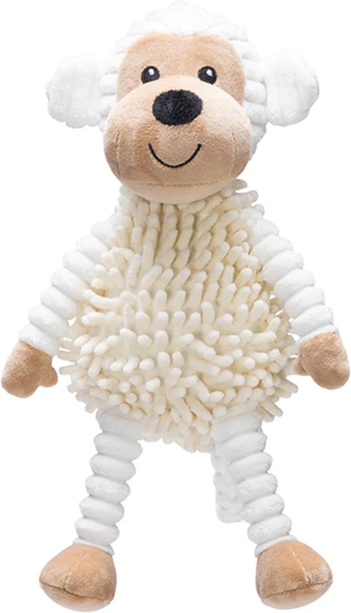 Eco Hondenknuffel Aap Jeppe - Hondenspeelgoed - Pluche - 36x30 cm de Beeztees en Beige – photo produit