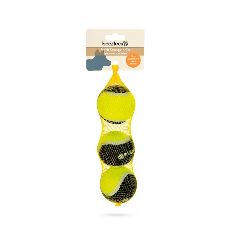 Fetch Sponge Balls Hondenspeeltje 3 Stukken fra Beeztees – produktbillede