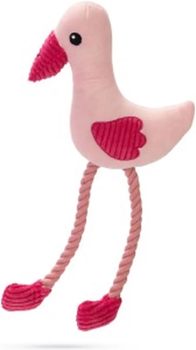 Flamingo Flami - Hondenspeelgoed - Pluche - 39,5x19,5x6 cm von Beeztees in Rosa – Produktfoto