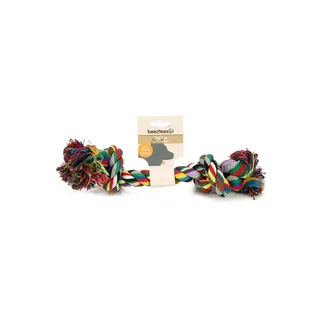 Flostouw - Hondenspeelgoed - 2 Knopen - Ca. 300 gram - 38x8x8 cm fra Beeztees i Gekleurd – produktbillede 2 af 2