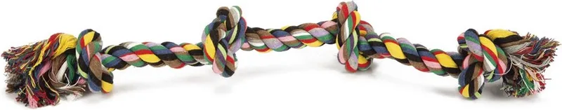 Flostouw - Hondenspeelgoed - 5 Knopen - Gekleurd - Ca. 1000 gram - 95x10x10 cm de Beeztees – photo produit
