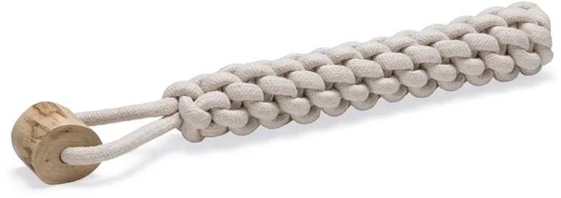 Flostouw Osa - Hondenspeelgoed - Kauwspeelgoed hond - L - Katoen/Koffiehout - 42 cm by Beeztees in Beige – product photo