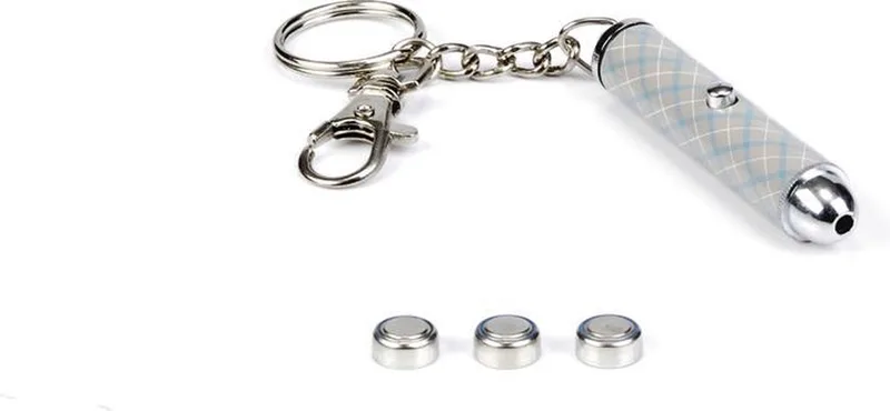 Follow Me Laserlampje - Kattenspeelgoed - Klasse 1 - 14x2x1,5 cm de Beeztees en Argent – photo produit 1 sur 2