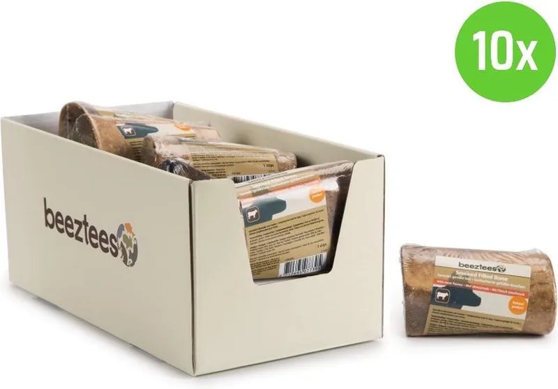 Gerookt Gevuld Bot Vlees - hondensnack - 10 stuks by Beeztees – product photo
