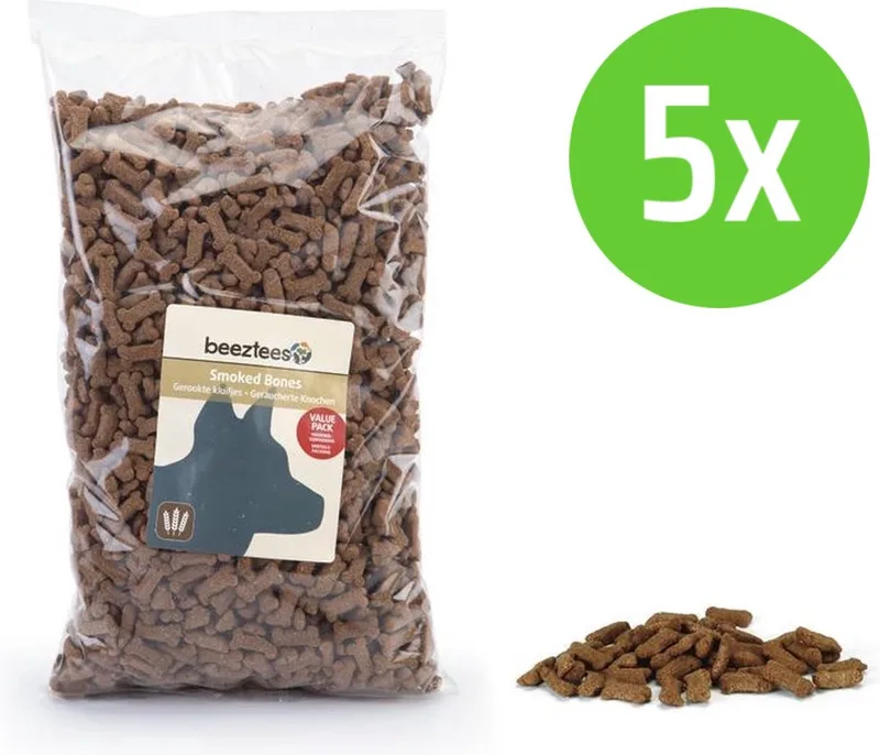 gerookte kluifjes - 1400 gram voordeelzak - hondensnack - 5 Verpakkingen von Beeztees – Produktfoto