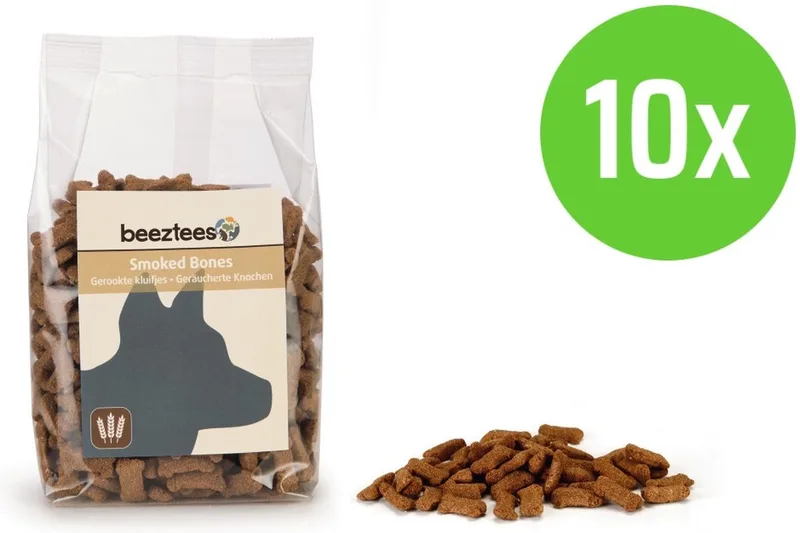 Gerookte Kluifjes - hondensnack - 400 Gram - 10 Verpakkingen de Beeztees – photo produit
