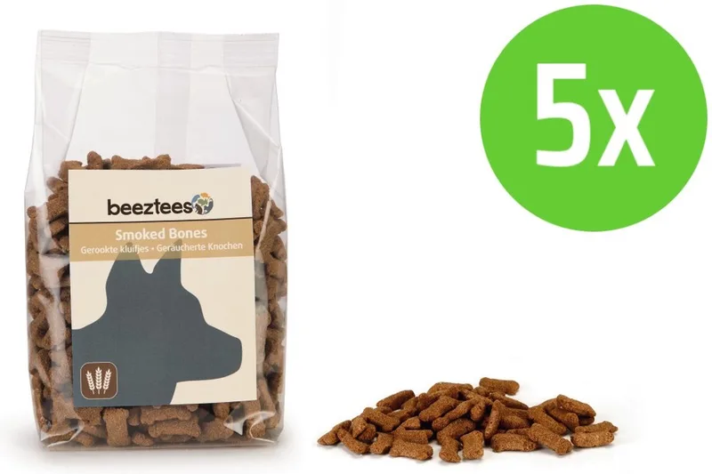 Gerookte Kluifjes - hondensnack - 400 Gram - 5 Verpakkingen de Beeztees – photo produit