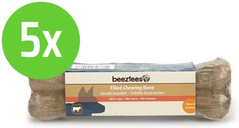 Gevuld Kauwbot - hondensnack - Pens - 15 cm - 5 Stuks by Beeztees – product photo