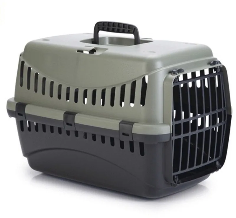 Gipsy Eco Reismand Kat - Transportbox kat/klein huisdier - Afneembare bovenkant Groen/Zwart - 45x26x29 cm by Beeztees in Green, Black – product photo