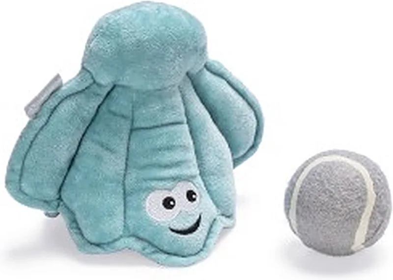 Hide and Seek Schelp - Hondenspeelgoed - Pluche - 18x16x8 cm by Beeztees in Blue – product photo