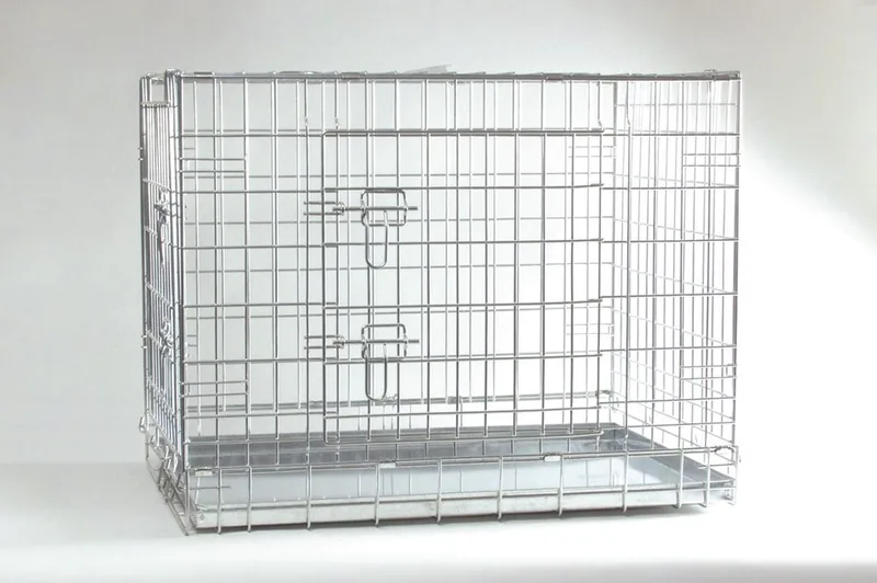 Hondenbench - 2 Deurs - Verzinkt - 121x78x84 cm de Beeztees en Argent – photo produit