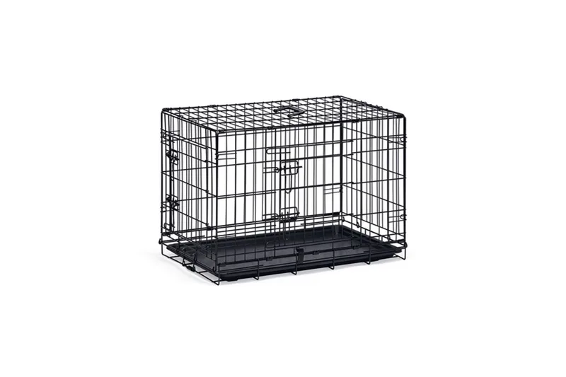 Hondenbench M - Bench - 2 deuren - Inklapbaar - 81x55,5x61,5 cm by Beeztees in Black – product photo