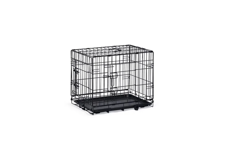 Hondenbench S - Bench - 2 deuren - Inklapbaar - 62x44,5x50 cm by Beeztees in Black – product photo