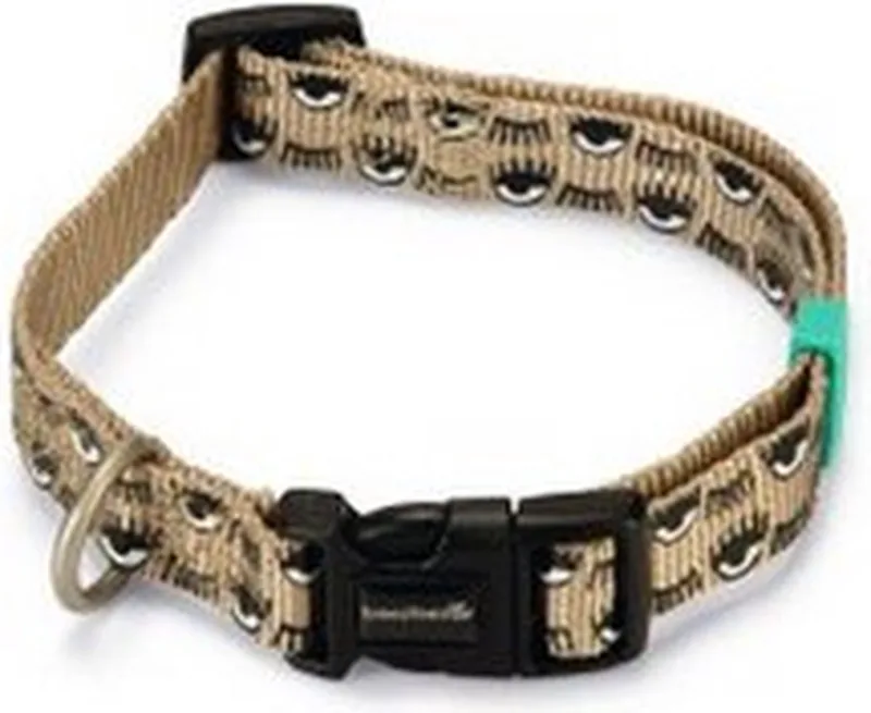 Hondenhalsband Eyes Nylon 48-70cmx25mm fra Beeztees i Beige – produktbillede