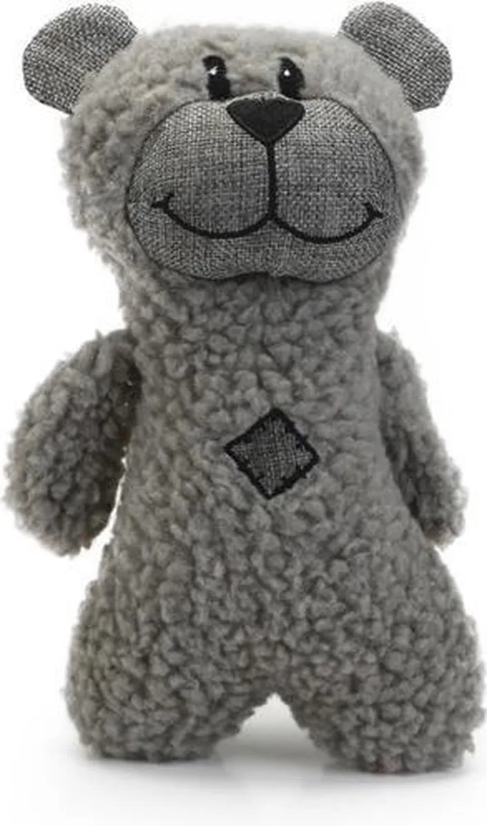 Hondenknuffel Boris - Met piep - Hondenspeelgoed - 23x15x8 cm von Beeztees in Grau – Produktfoto