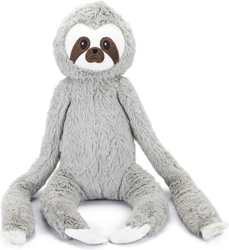 Hondenknuffel Luiaard Mees - Hondenspeelgoed - Pluche - XL - 80x30x16 cm de Beeztees en Blanc, Marron, Gris – photo produit