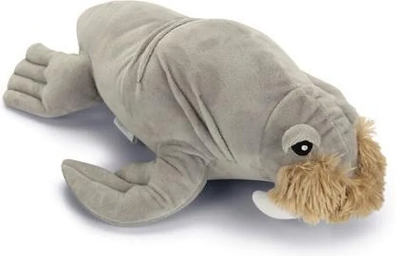 hondenspeelgoed knuffel walrus Aiden 34 x 24 x 19 cm von Beeztees in Grau – Produktfoto