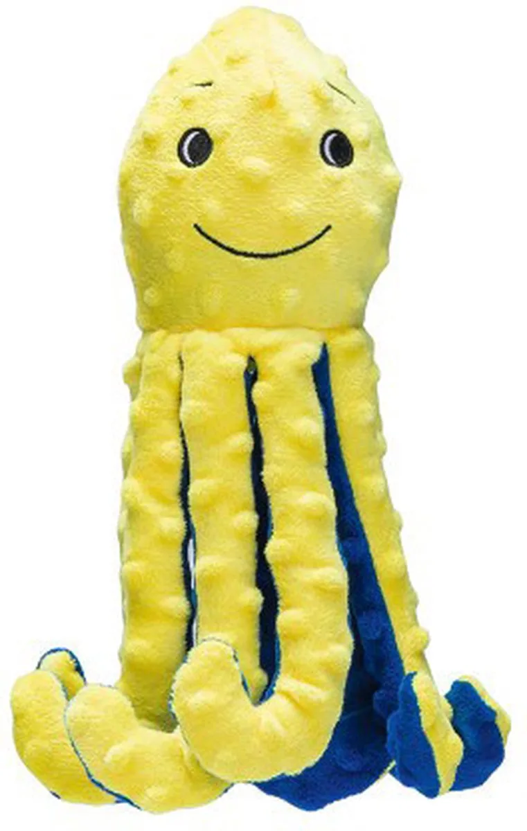 Hondenspeelgoed Octopus Amy Geel 25 cm by Beeztees in Yellow, Blue – product photo