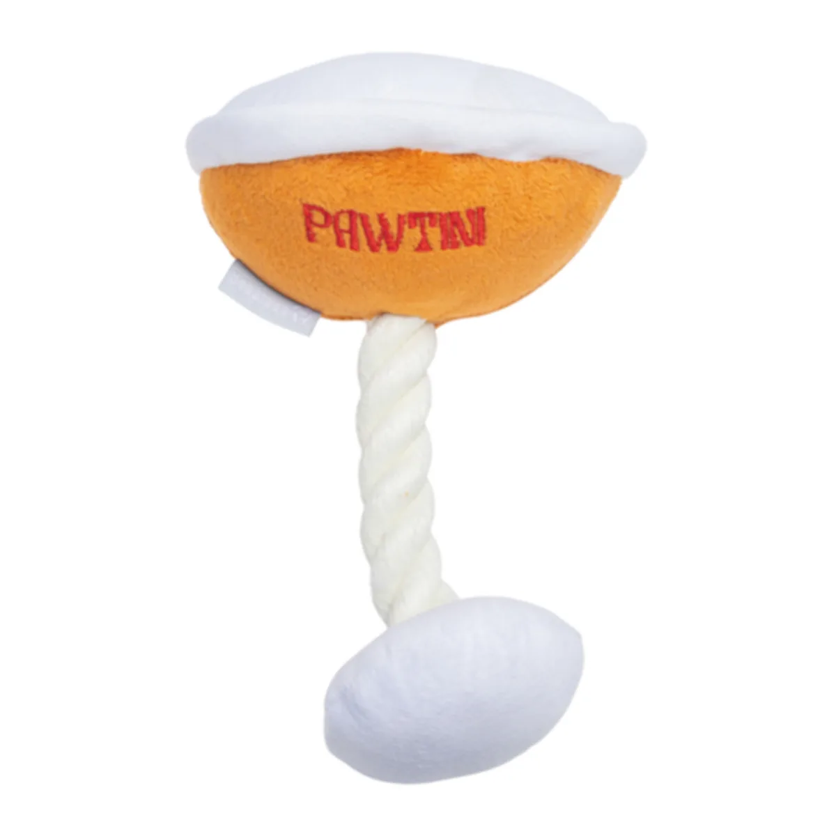 Hondenspeelgoed Pawtini, oranje/wit 18x13x12cm van Beeztees – productfoto
