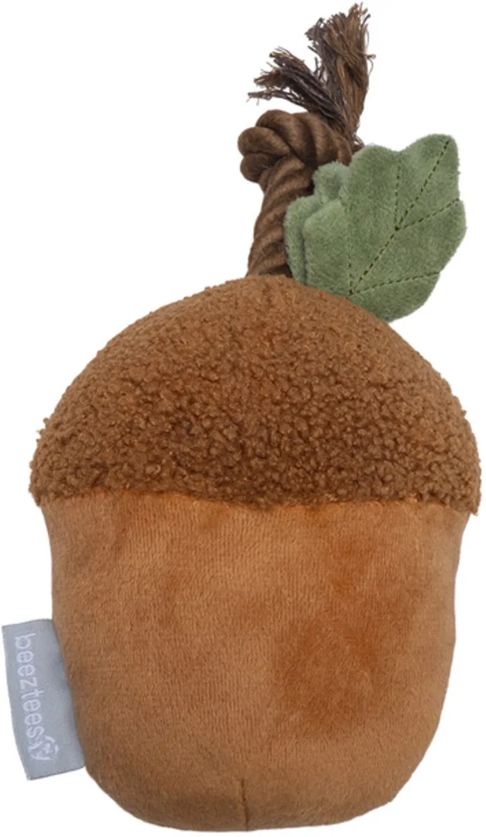 Hondenspeeltje Pluche Eikel met Touw 24cm Bruin von Beeztees – Produktfoto