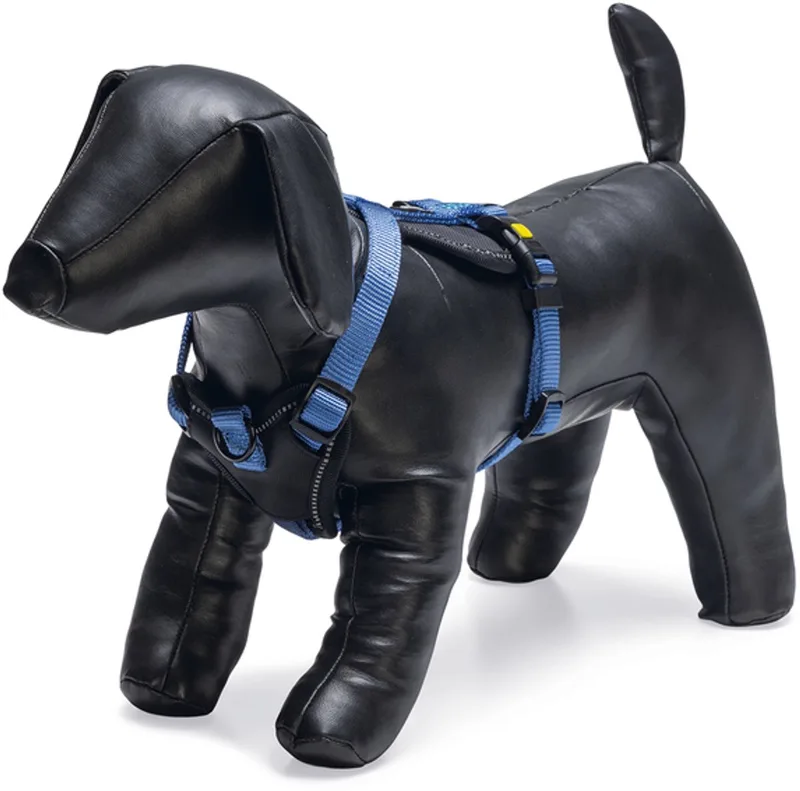 Hondentuig Parinca Premium Y-Tuig - Hondenharnas kleine honden - Nylon - 37-40cmx15mm by Beeztees in Blue – product photo
