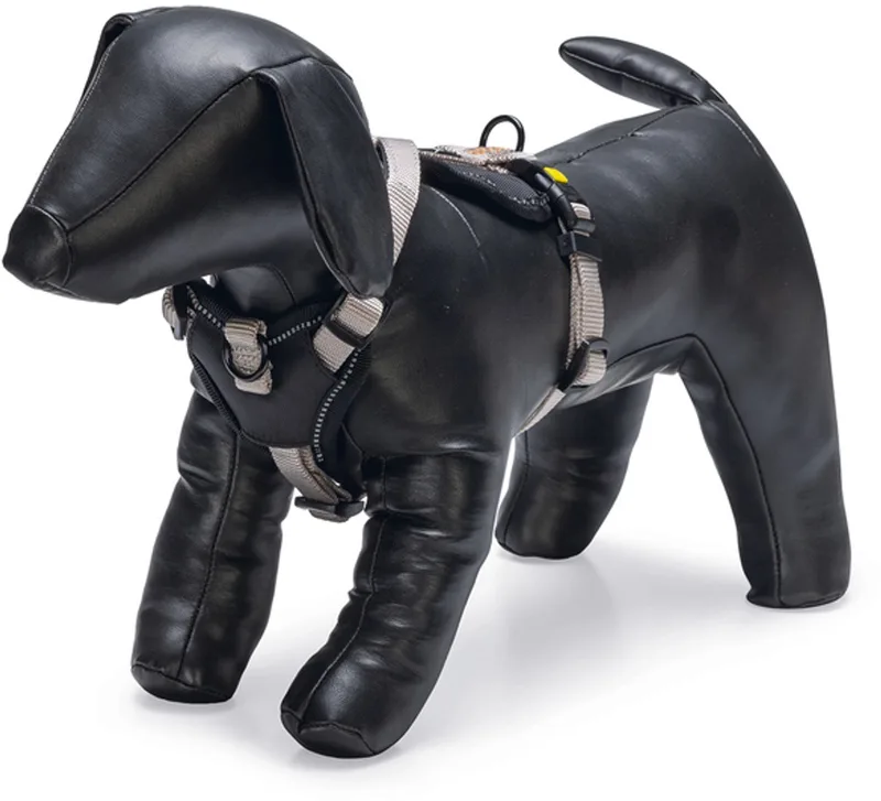 Hondentuig Parinca Premium Y-Tuig - Hondenharnas kleine honden - Nylon - Lichtgrijs - 37-40cmx15mm von Beeztees in Grau – Produktfoto