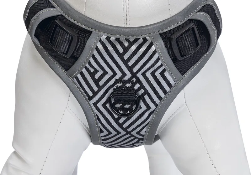 Hondentuig Safety Gear Parinca Y-Tuig - Hondenharnas - Nylon - 76-96cmx25mm de Beeztees en Noir – photo produit