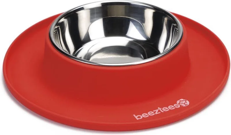 Hondenvoerbak - Siliconen - Rood - 24x4,5 cm by Beeztees in White – product photo