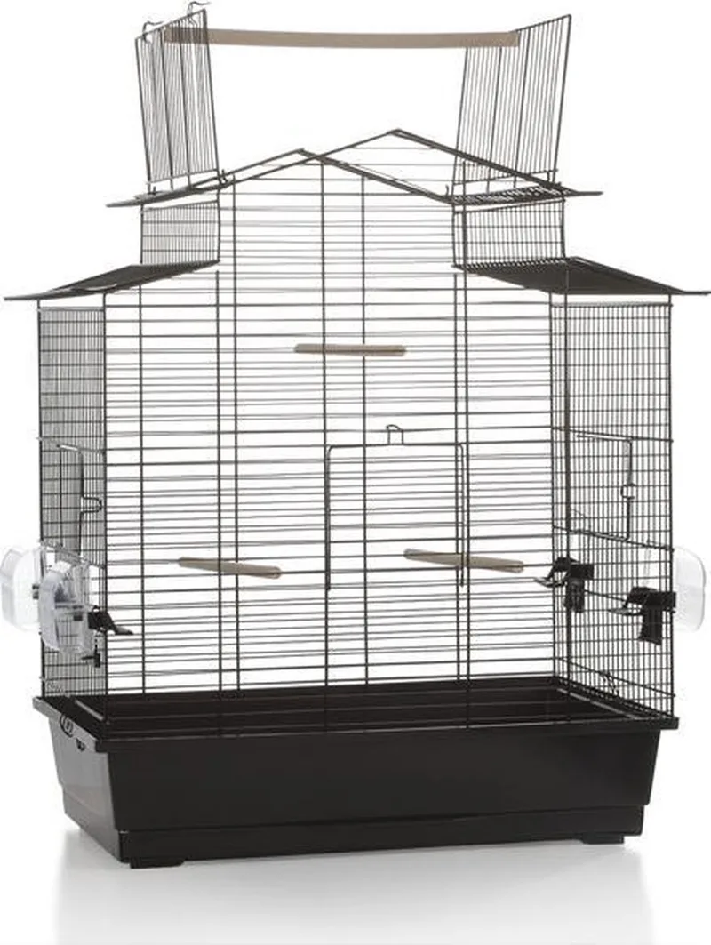 Iza 3 Open - Vogelkooi - Groot - 59x38x65 cm von Beeztees in Schwarz – Produktfoto