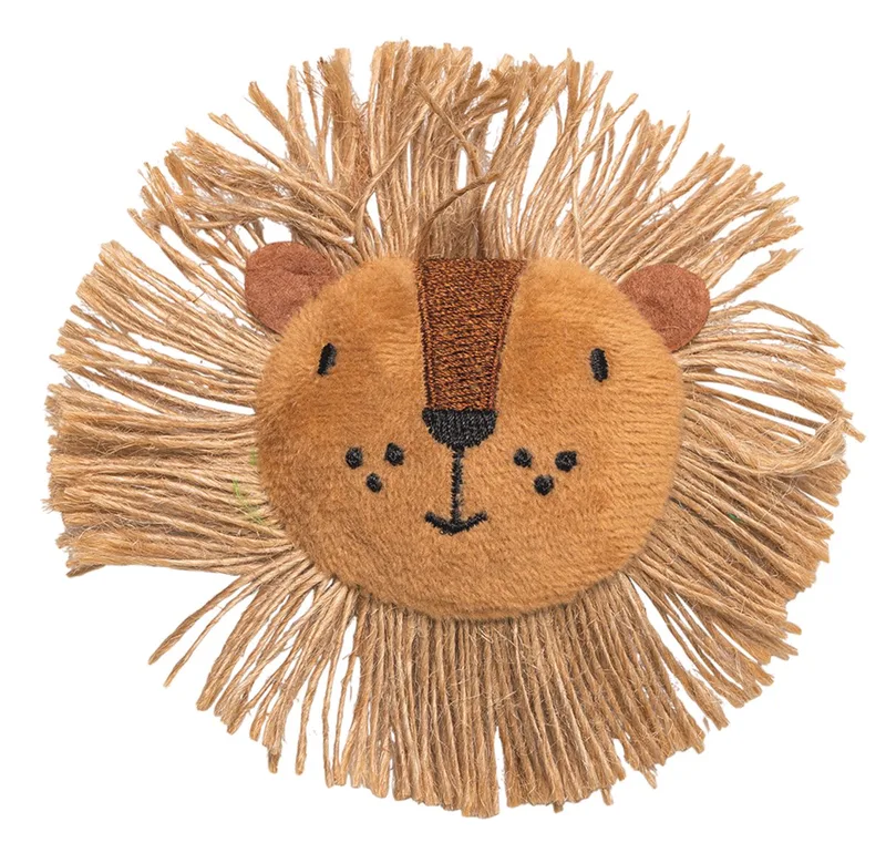 kattenspeelgoed pluche jungle leon 10cm de Beeztees en Marron – photo produit