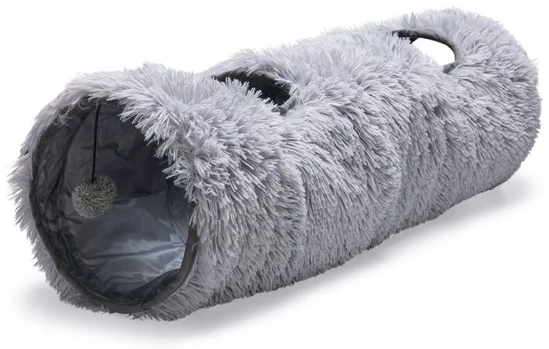 Kattentunnel voor kittens Nona grijs, 90x25x25cm de Beeztees – photo produit
