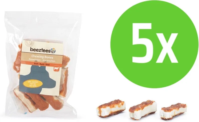 Kauwbotjes Met Kip 12 Stuks - hondensnack - 5 verpakkingen de Beeztees – photo produit