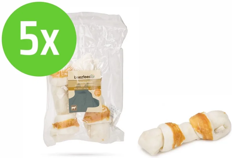 Kauwknoop Kip 19 cm 2 Stuks - hondensnack - 5 Verpakkingen by Beeztees – product photo