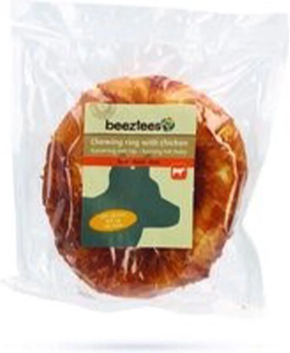 kauwring rund met kip 12.5 cm - glutenvrij - geen toegevoegde kleur en smaakstoffen - tandverzorgend . van Beeztees – productfoto