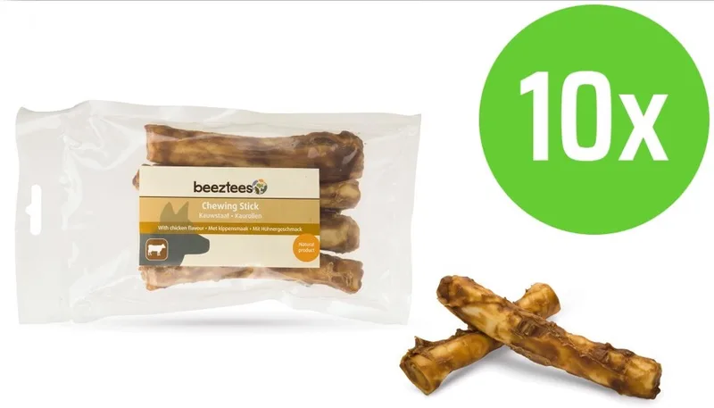 Kauwstaaf - hondensnack - Kip - 12,5 cm - 85-90 gram - 10 Verpakkingen de Beeztees – photo produit