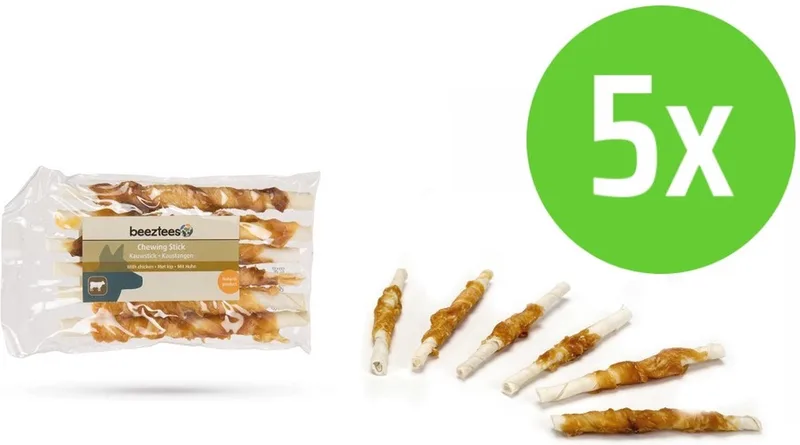 Kauwstaafjes Kip 6 Stuks - hondensnack - 5 verpakkingen by Beeztees – product photo