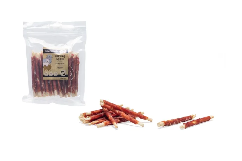 kauwstaafjes met Eend - 40st - 12 cm - Hondensnacks - Kauwsnacks - Voordeelverpakking von Beeztees – Produktfoto