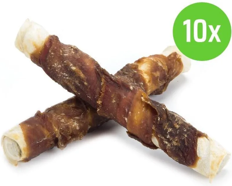 Kauwstick Eend 15 cm 2 Stuks - hondensnack - 10 verpakkingen by Beeztees – product photo