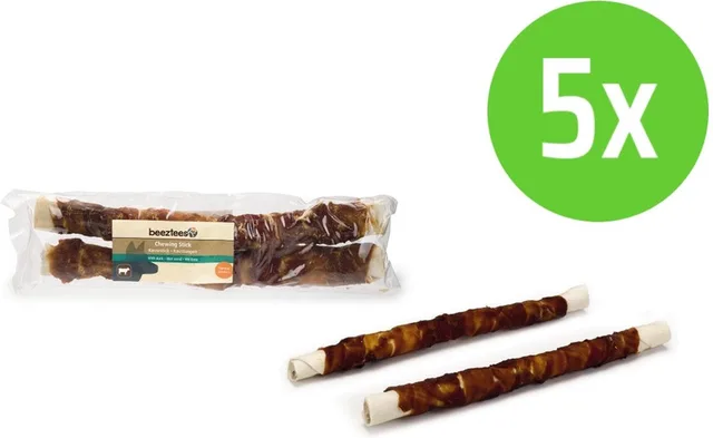 Kauwstick Eend 25 cm 2 Stuks - hondensnack - 5 Verpakkingen