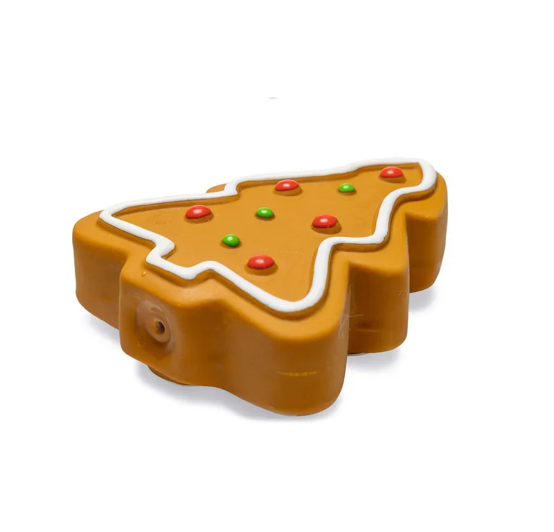 Kerst Gingerbread - Hondenspeelgoed - Latex de Beeztees en Marron – photo produit 4 sur 5