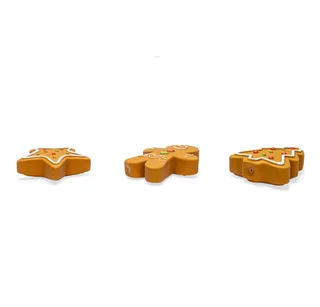 Kerst Gingerbread - Hondenspeelgoed - Latex de Beeztees en Marron – photo produit 2 sur 5