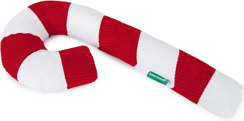 Kerst Zuurstok - Hondenspeelgoed - Rood/Wit - 50x21x7 cm de Beeztees en Rood-wit – photo produit
